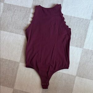 Free People Intimately Maroon Bodysuit